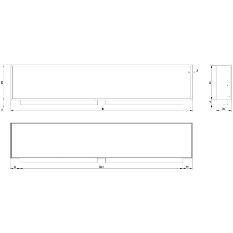 Aflamo Juno 174 - biokominek ścienny/ do zabudowy