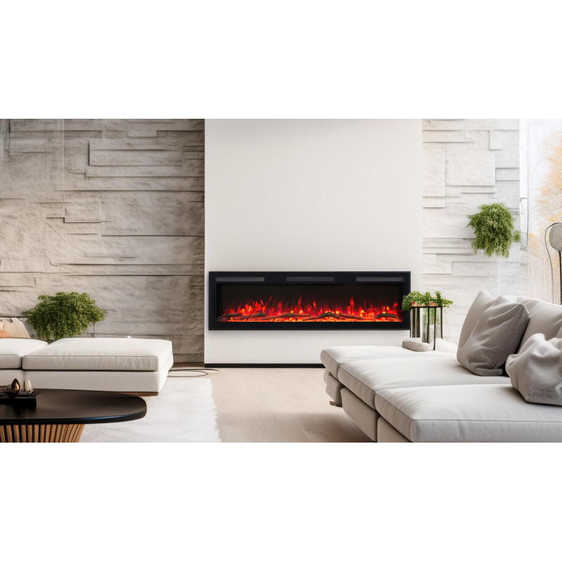 Aflamo Majestic PRO 128 - kominek elektryczny LED ścienny/do zabudowy