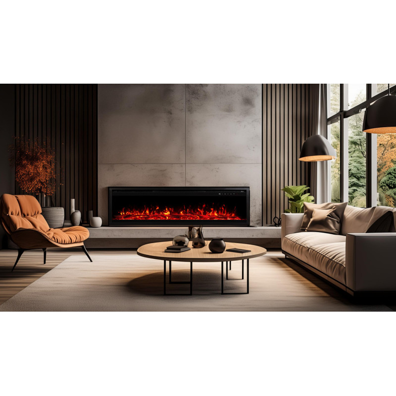 Aflamo Royal PRO 100- kominek elektryczny LED ścienny/do zabudowy