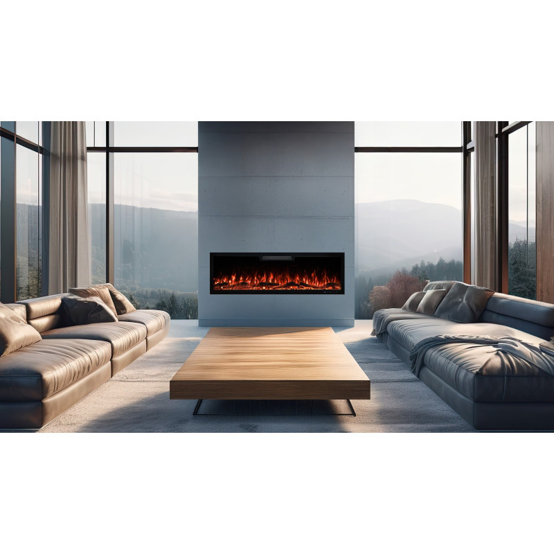 Aflamo Elite 107 - kominek elektryczny LED ścienny/do zabudowy