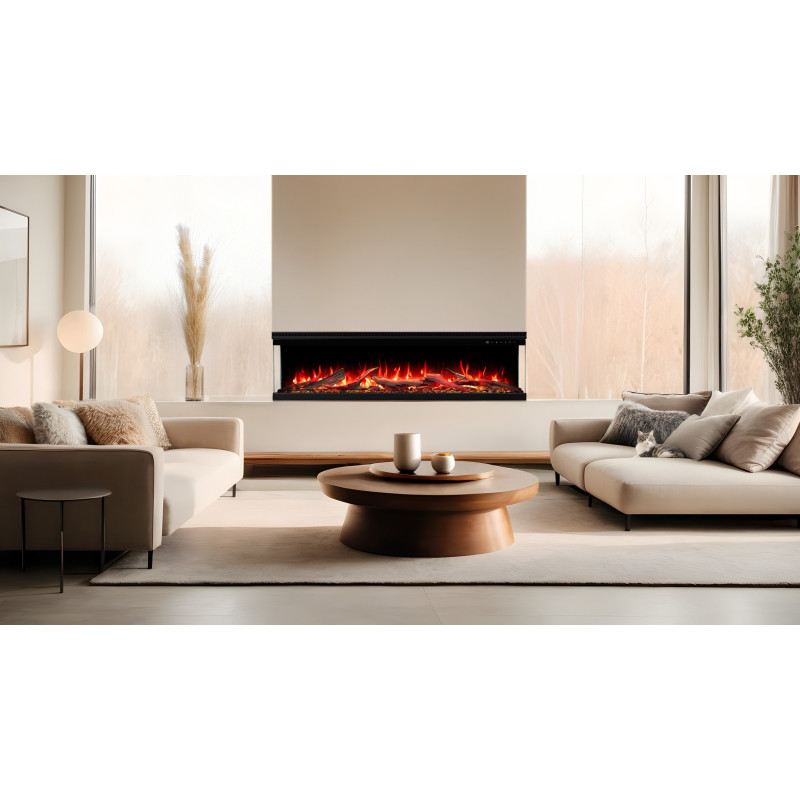 Aflamo Unique PRO 120- kominek elektryczny LED ścienny/do zabudowy