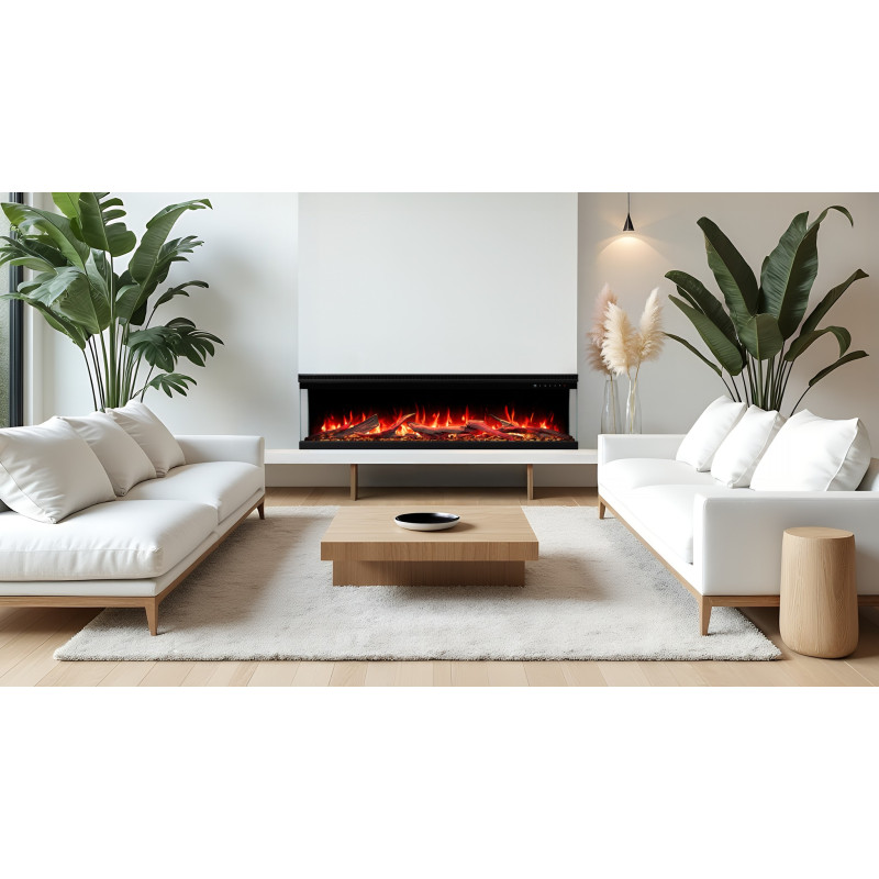 Aflamo Unique PRO 120- kominek elektryczny LED ścienny/do zabudowy