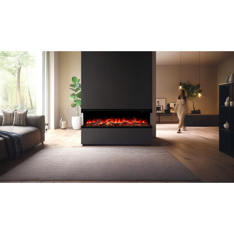 Aflamo Unique PRO 100- kominek elektryczny LED ścienny/do zabudowy