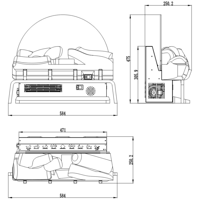 Aflamo Spark- kominek elektryczny LED wolnostojący
