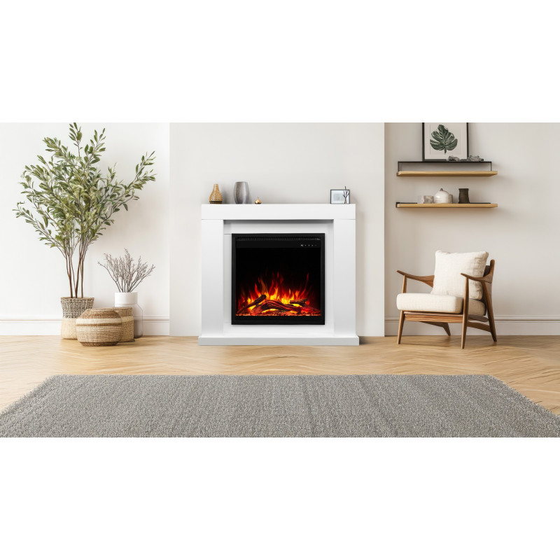 Aflamo Jolo White 3D (60x60) - kominek elektryczny z obudową
