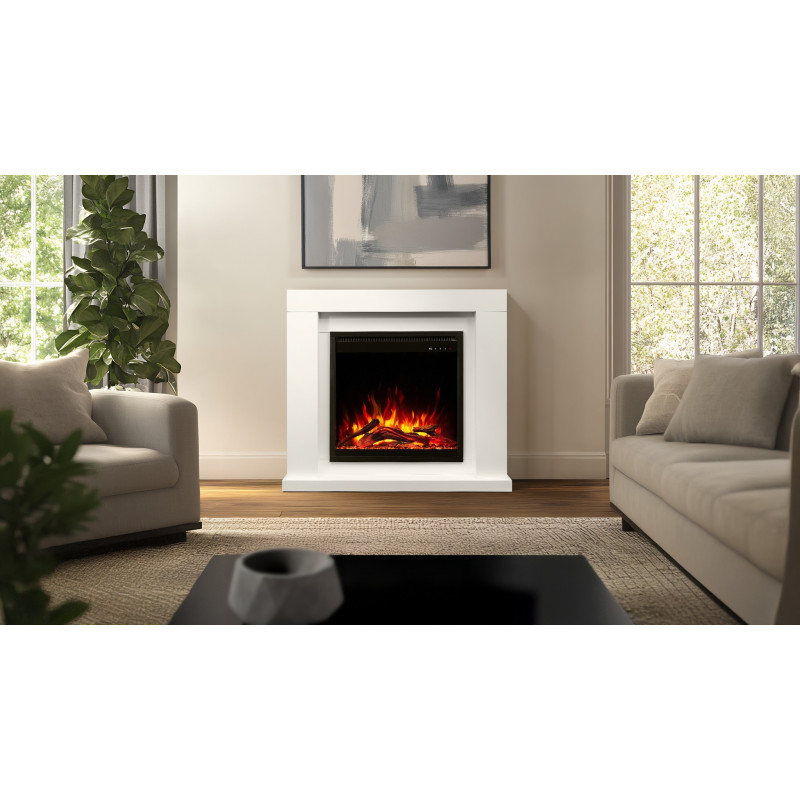 Aflamo Jolo White 3D (60x60) - kominek elektryczny z obudową