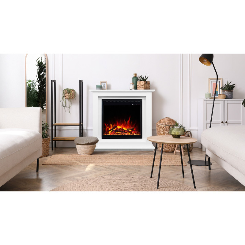 Aflamo Sund White 3D (45x60) - kominek elektryczny z obudową