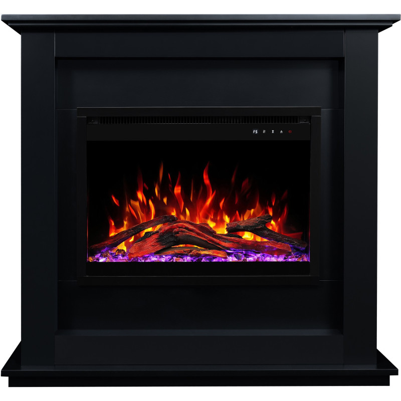 Aflamo Sund Black 3D (60x60) - kominek elektryczny z obudową