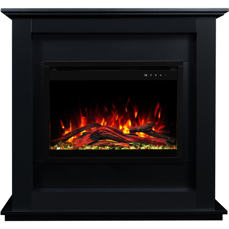 Aflamo Sund Black 3D (60x60) - kominek elektryczny z obudową