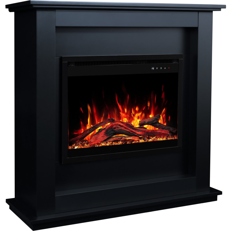 Aflamo Sund Black 3D (60x60) - kominek elektryczny z obudową