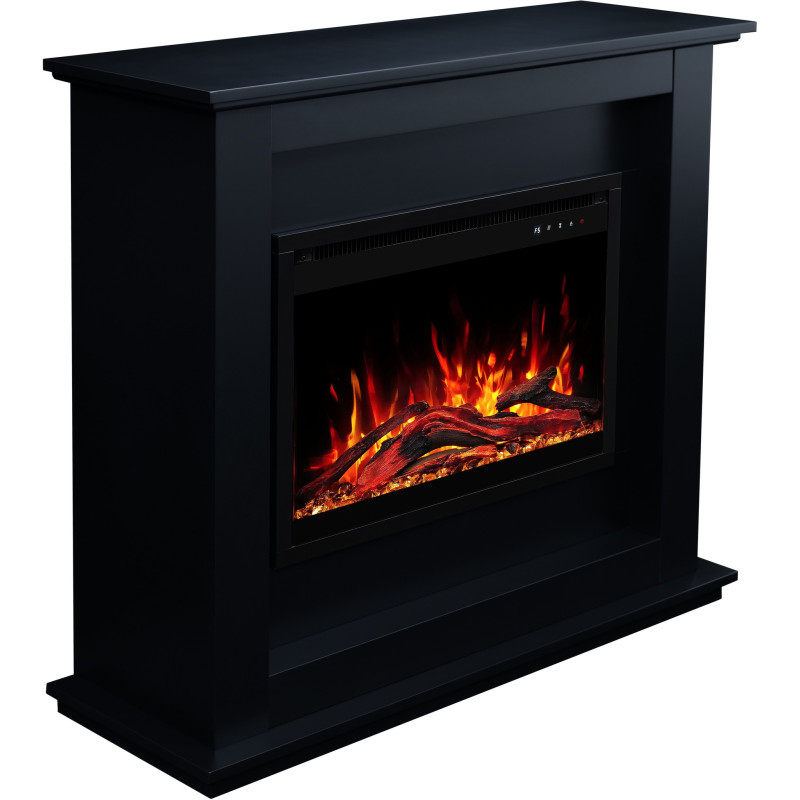 Aflamo Sund Black 3D (60x60) - kominek elektryczny z obudową