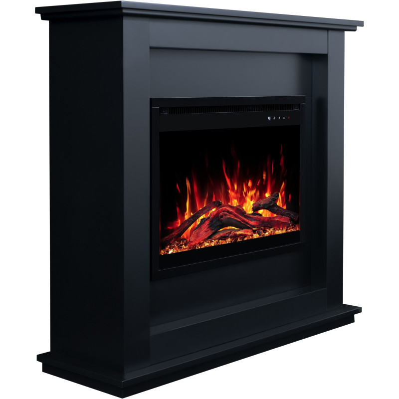 Aflamo Sund Black 3D (60x60) - kominek elektryczny z obudową