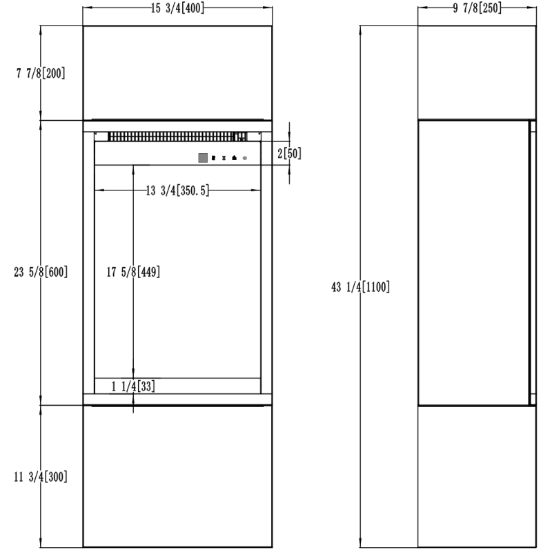 Aflamo  Milos 40 biały - kominek elektryczny wolnostojący