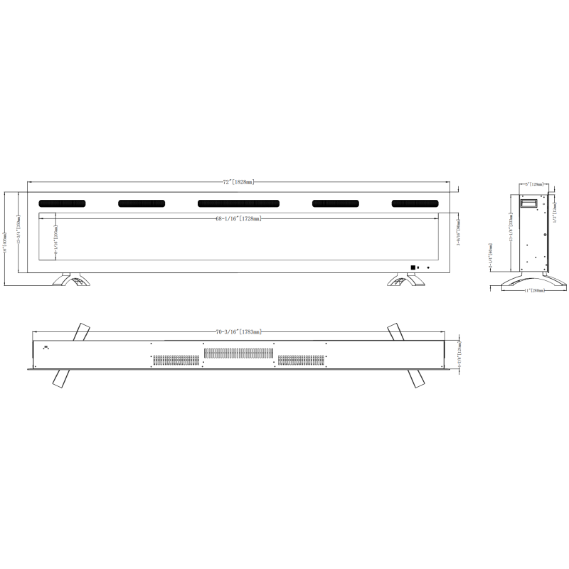 Kominek elektryczny Monarch LED 183 Emotion Flame