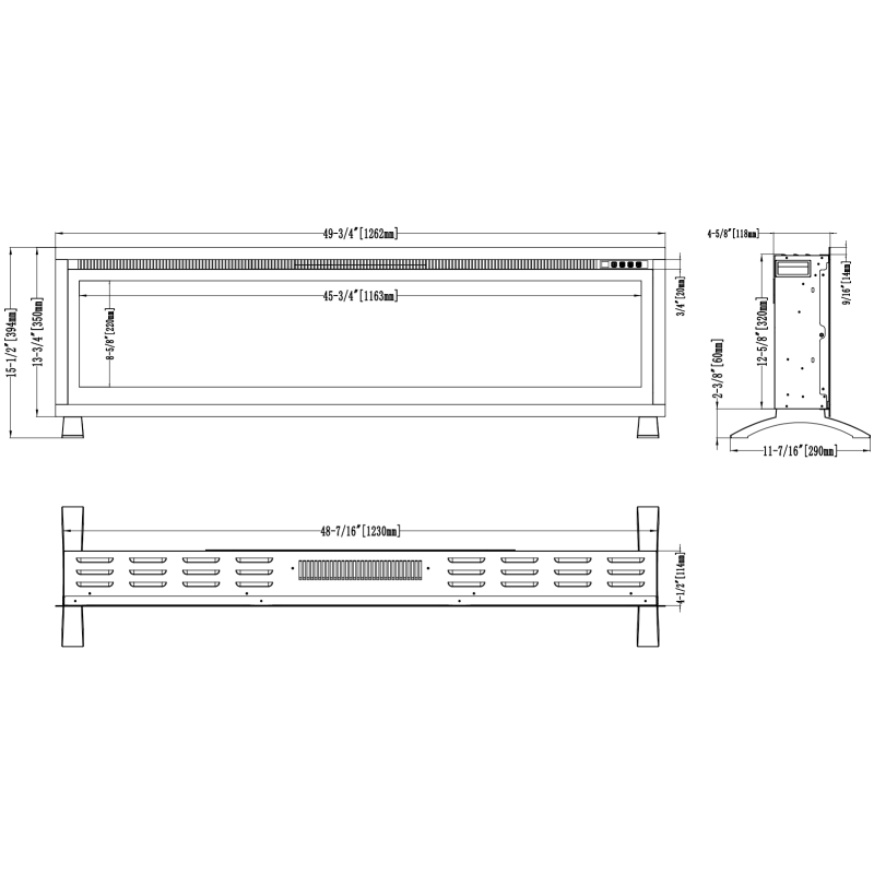 Kominek elektryczny LED Regal 106  Emotion Flame