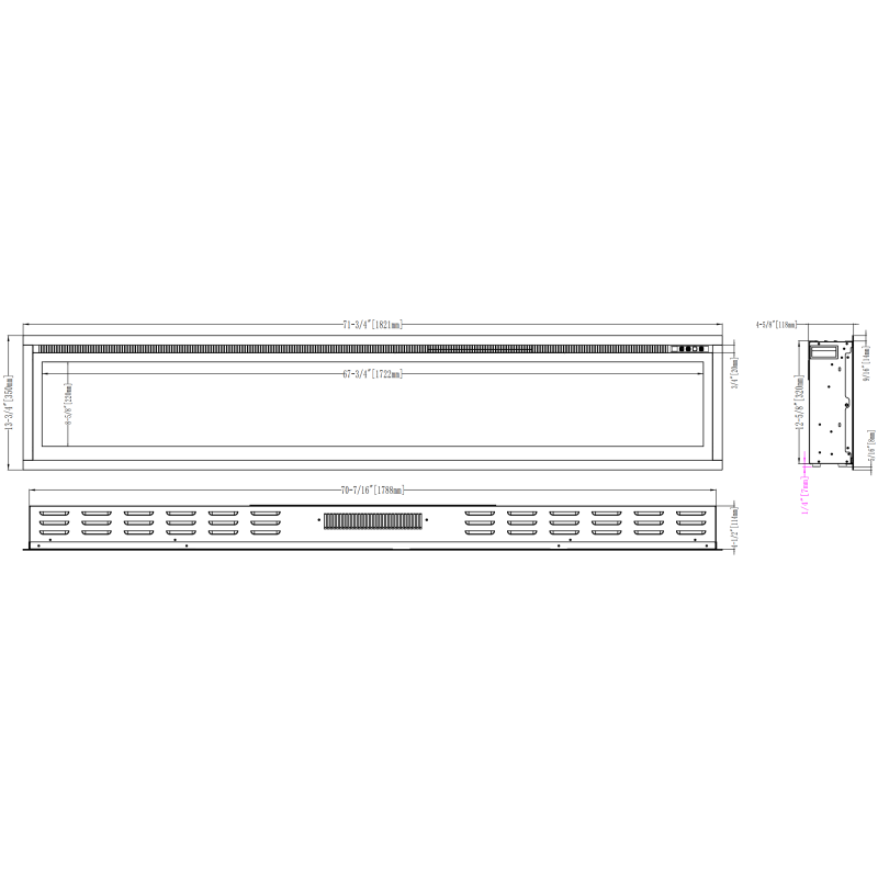 Kominek elektryczny LED Regal 106  Emotion Flame