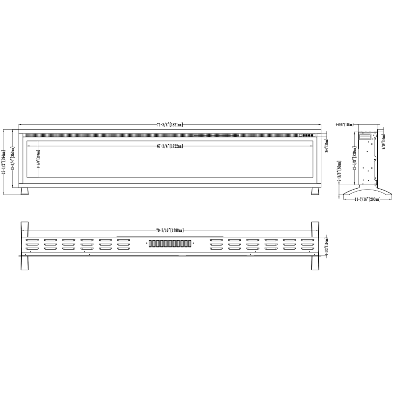 Kominek elektryczny LED Regal 106  Emotion Flame