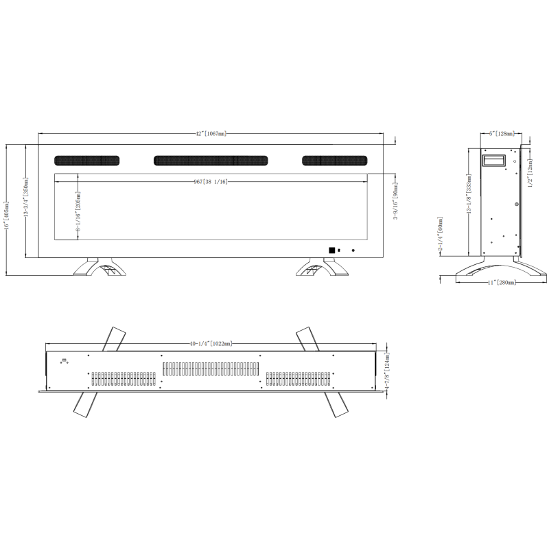 Kominek elektryczny Monarch LED 183 Emotion Flame