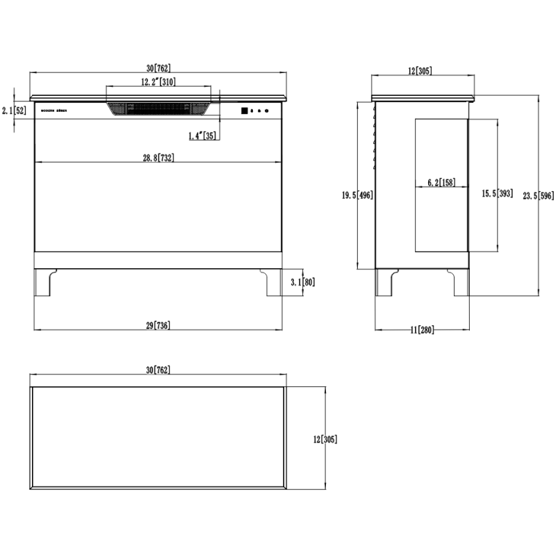 Aflamo Tower 71- kominek elektryczny LED wolnostojący