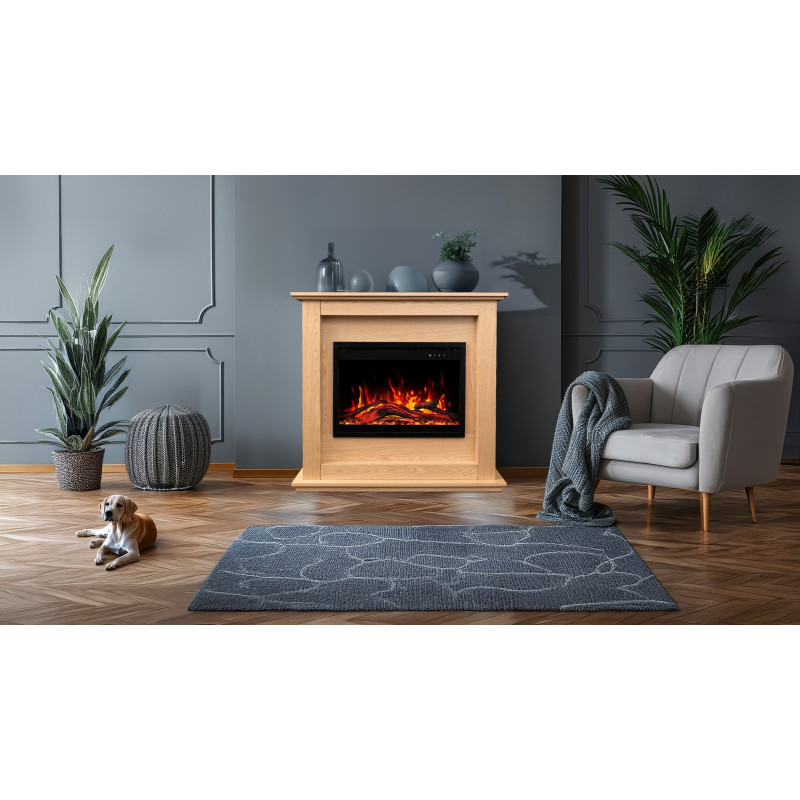 Aflamo Sund Black 3D (60x60) - kominek elektryczny z obudową