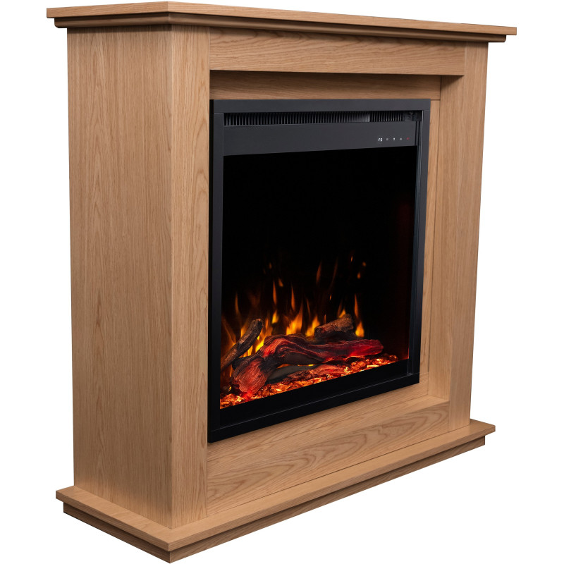 Aflamo Sund Black 3D (60x60) - kominek elektryczny z obudową