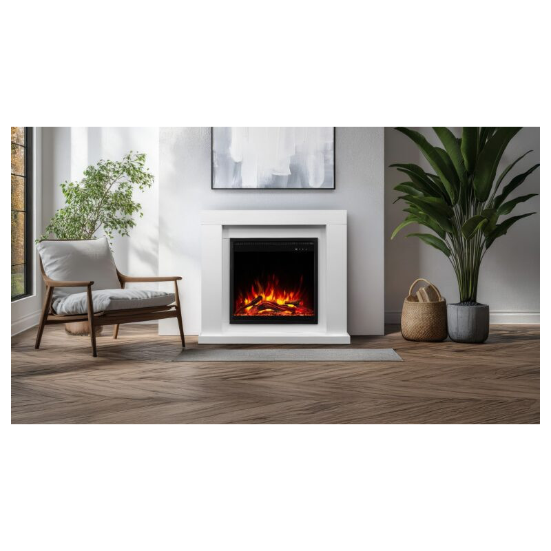 Aflamo Jolo Black 3D (60x60) - kominek elektryczny z obudową