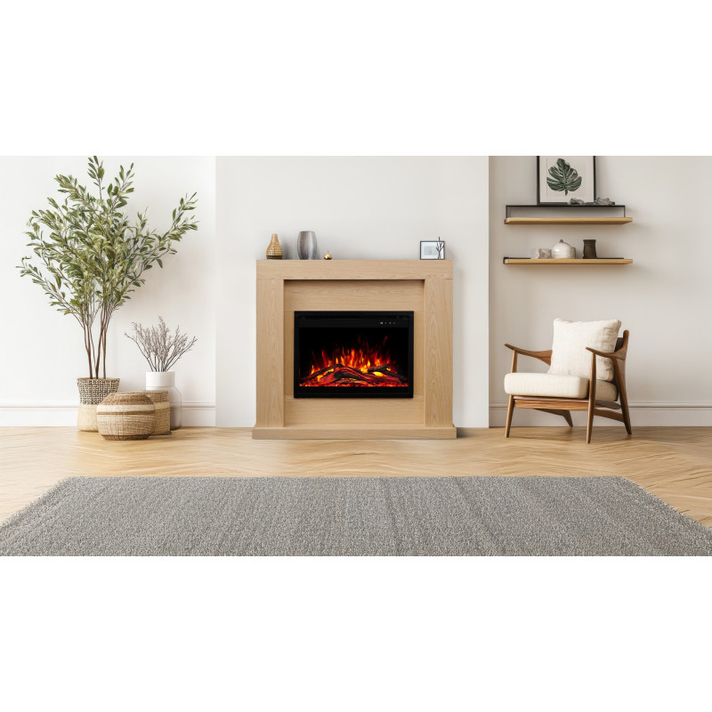 Aflamo Jolo Black 3D (60x60) - kominek elektryczny z obudową