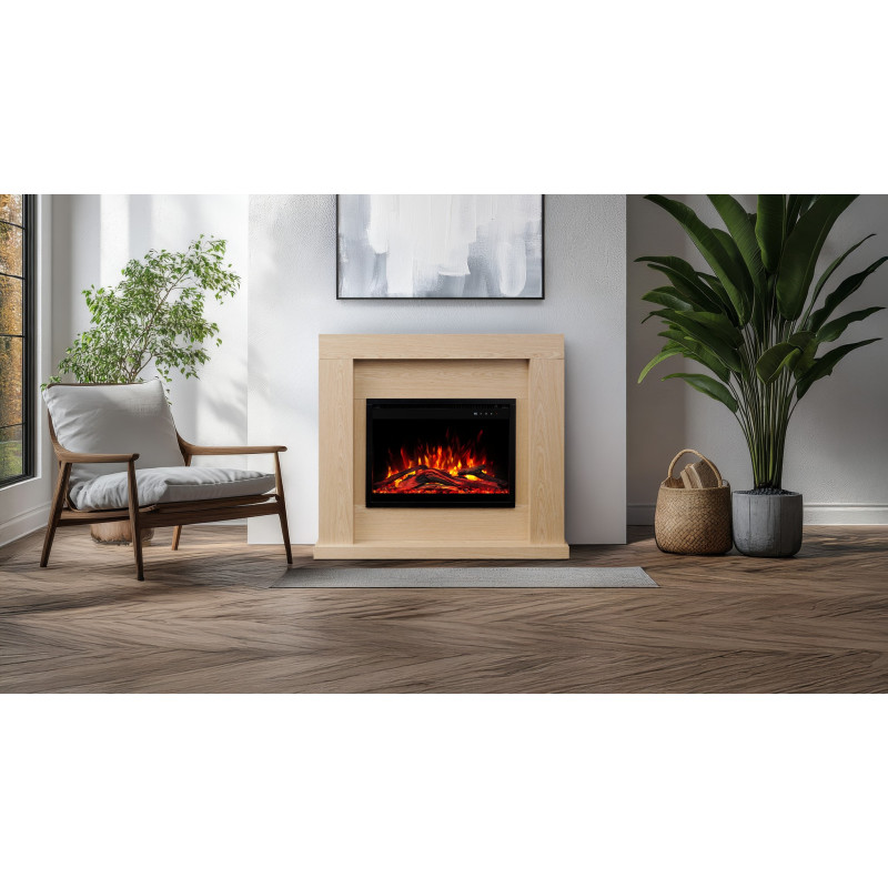Aflamo Jolo White 3D (60x60) - kominek elektryczny z obudową