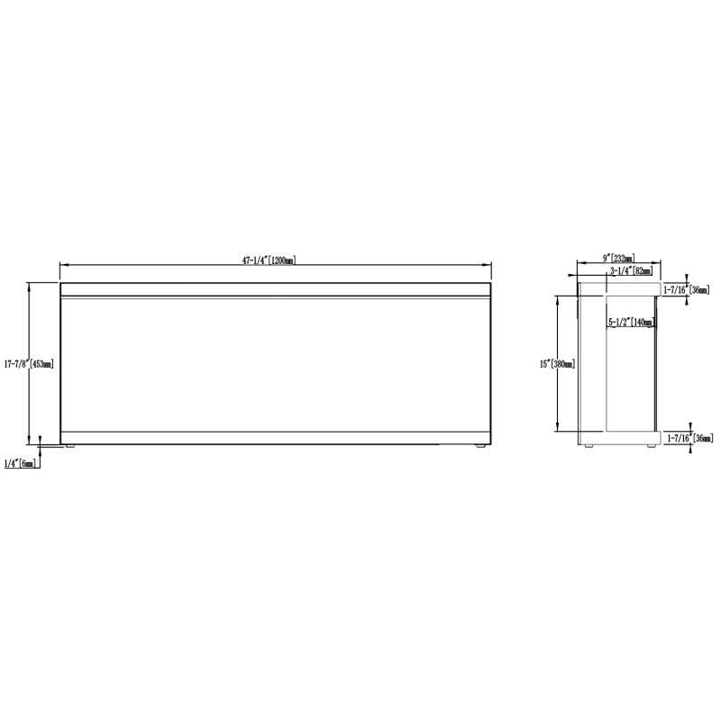 Aflamo Unique NH180-kominek elektryczny LED ścienny/ do zabudowy/bez grzania