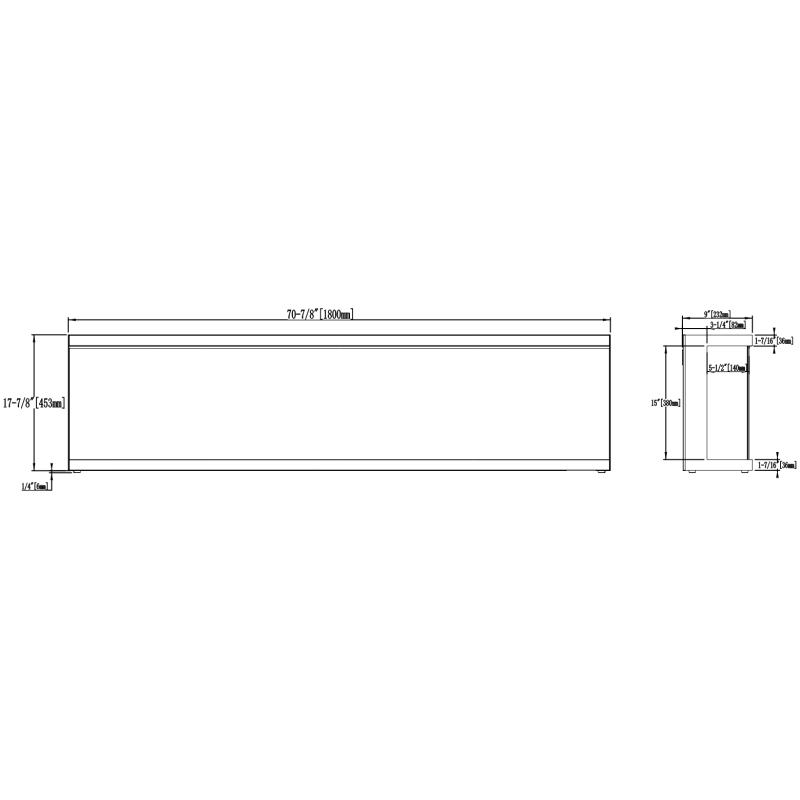 Aflamo Unique NH120-kominek elektryczny LED ścienny/ do zabudowy/bez grzania
