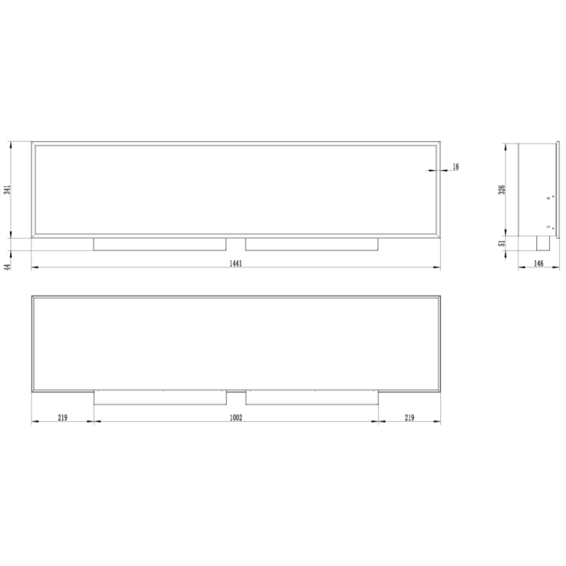 Aflamo Juno 174 - biokominek ścienny/ do zabudowy