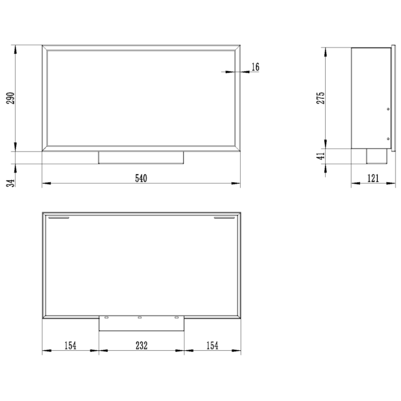 Aflamo Juno 174 - biokominek ścienny/ do zabudowy
