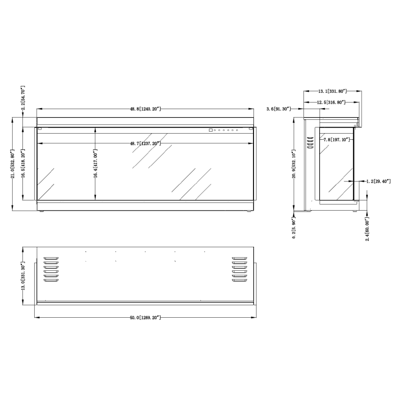 Aflamo Superb 40 - kominek elektryczny LED do zabudowy