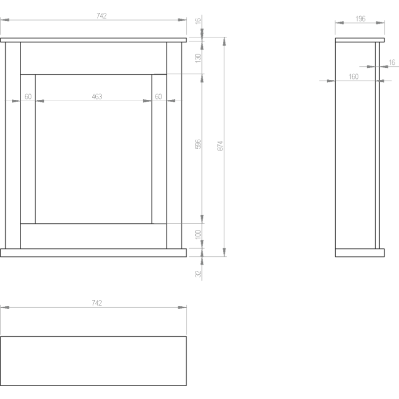 Aflamo Poker biały - biokominek z obudową