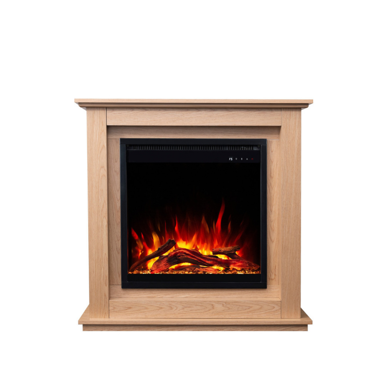 Aflamo Sund Black 3D (60x60) - kominek elektryczny z obudową