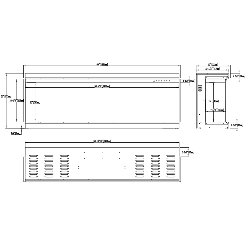 Aflamo Gold 152 - kominek elektryczny do zabudowy
