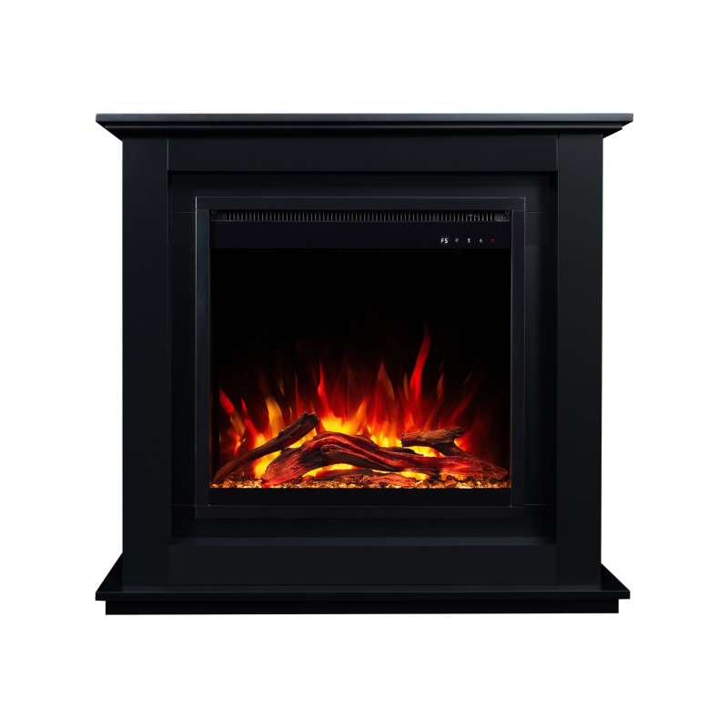 Aflamo Sund Black 3D (60x60) - kominek elektryczny z obudową